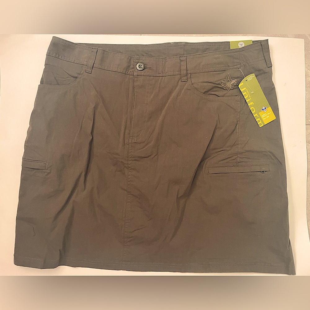 GirlScouts Boyscouts official uniform skort olive 18W